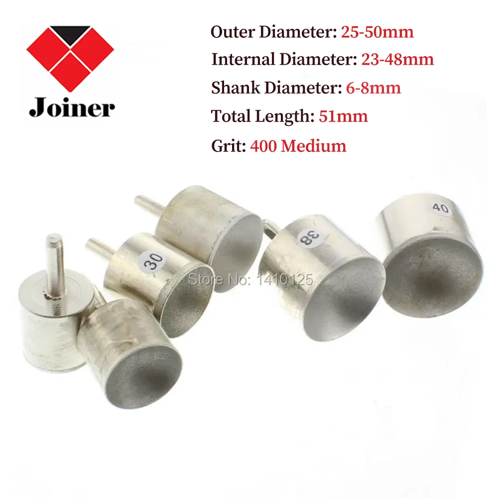 

25-50 мм, 1 "-2" зернистость 400, алмазная точка, СПЕРИЧЕСКАЯ КОНЦЕВА, шлифовальная головка, инструменты для резьбы по нефриту, скульптурная бусина, драгоценный камень