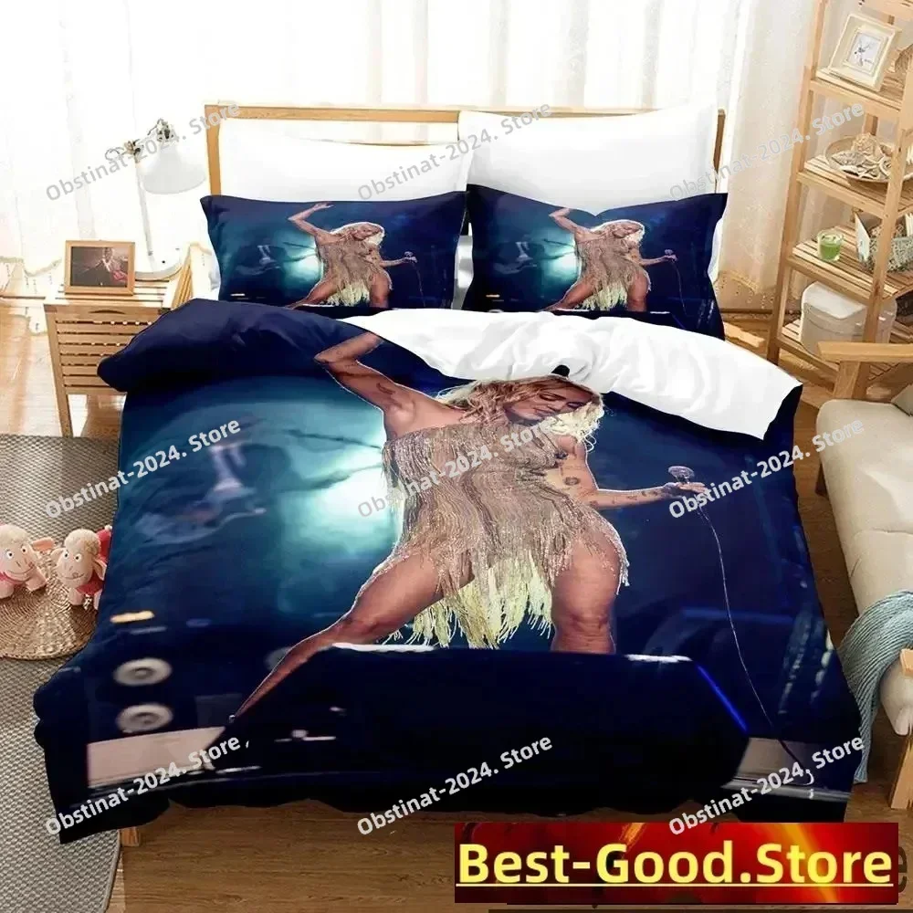 

3D Miley Cyrus Singer Bedding Set Printed single Comforter Quilt Bed Cover Duvet Cover Pillow Case 3 Pieces Sets Kids Adult Size