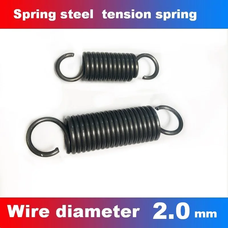 Wire Diameter 2mm Tension Spring Punch Springs Hook Extension Spring Length 50-300mm 2pcs/lot