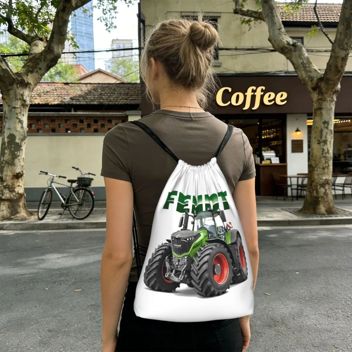 Fendt German Tractors Backpacks Portable Drawstring Bundle Pocket Sports Bag Book Bags for Travel School