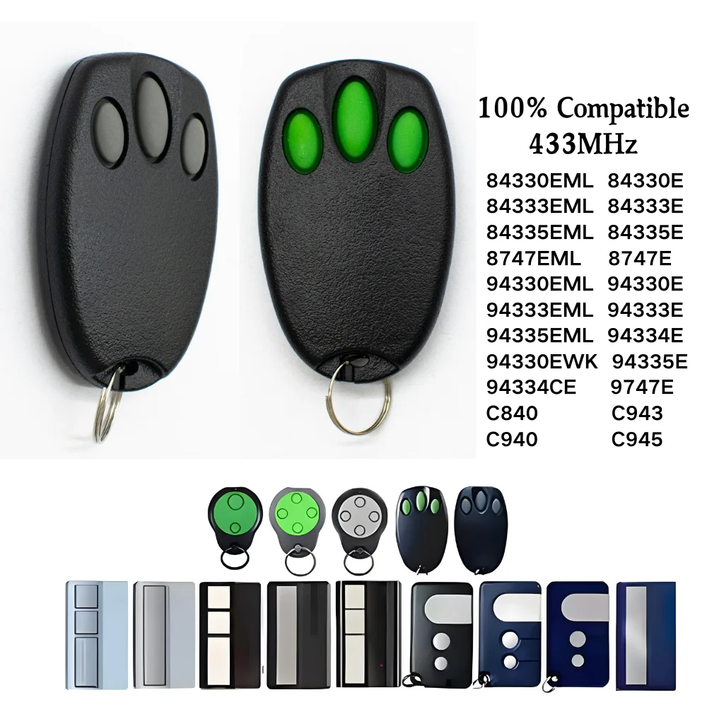 Merlin+ C945 94335E 433MHz Garage Door Remote Control for C940 C943 MR600 MR650 MT60 MR800 MR800A MR850 MR1000 MT60P MT230 MT600