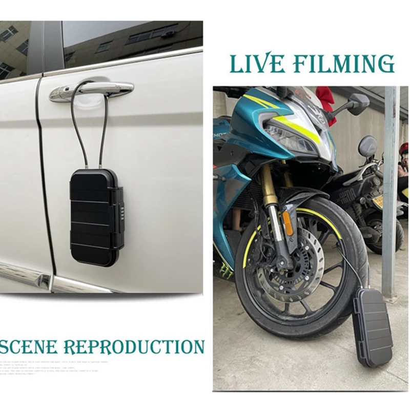 Lock Box, Phone Lock Box, Security Lock Box, Transparent Outdoor Waterproof Travel Safe,Password Beach Box Easy To Use ,Black