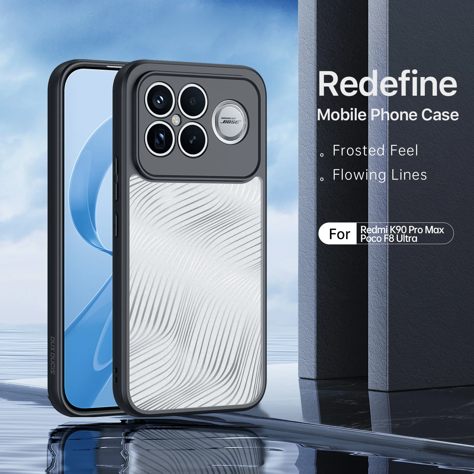 DUX DUCIS For Xiaomi Poco F8 Ultra Outdoor Military Airbag Anti-fall Case For Poco F8 Pro Acrylic Shockproof Armor Back Cover