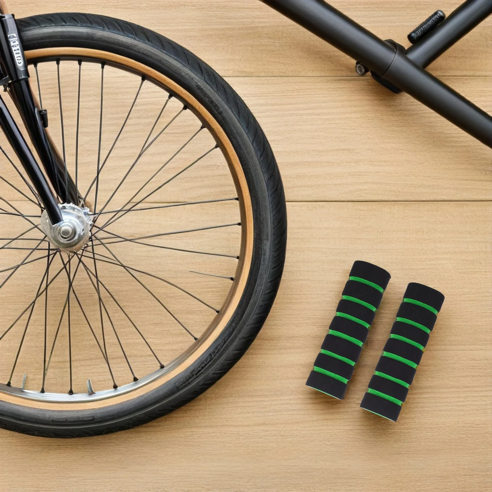 

2pcs Bicycle Handlebar Grips Non-slip Sponge Comfortable Universal Fit for Mountain Bike Kids Scooter Electric Folding Tricycle