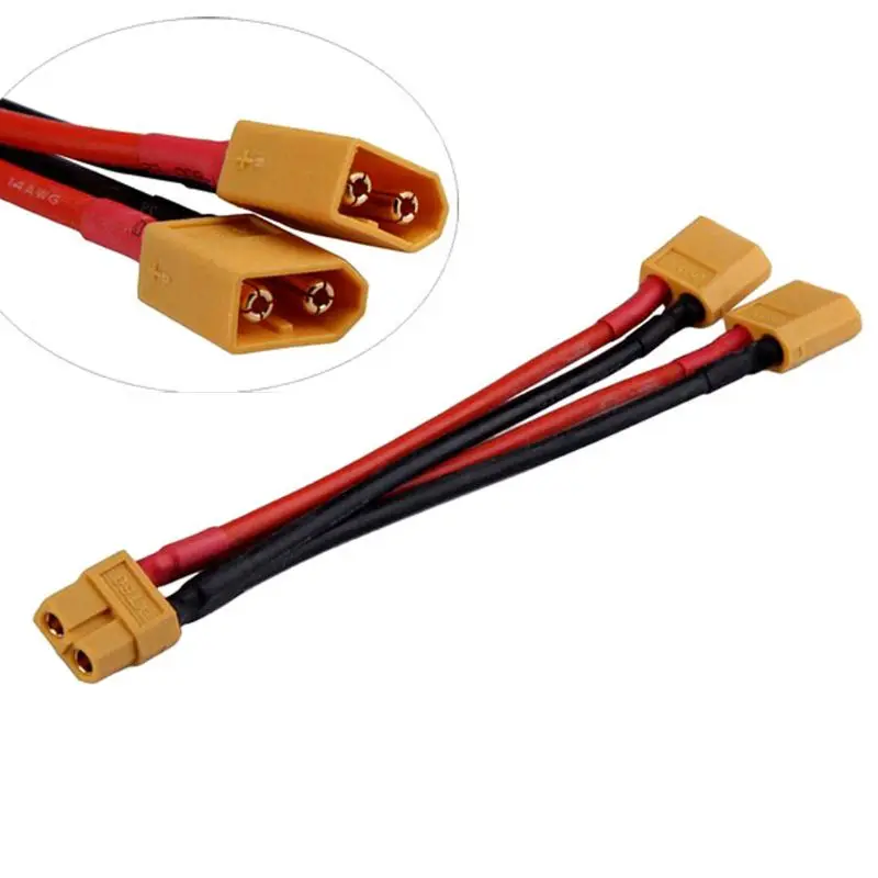 XT60 Parallel Battery Connector Cable Extension Y Splitter for DJI Helicopter Quadcopter