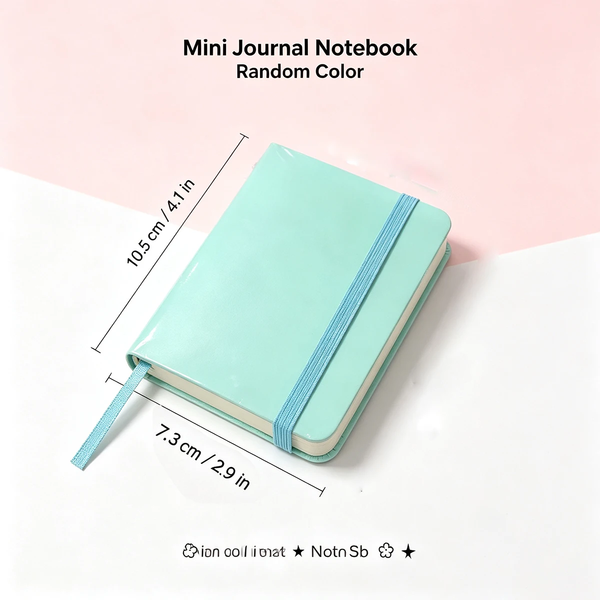 Ins Style Macaron Solid Color Hardcover Notebook, Rectangular Pocket Journal with Elastic Band & Bookmark Ribbon, Thick Paper fo