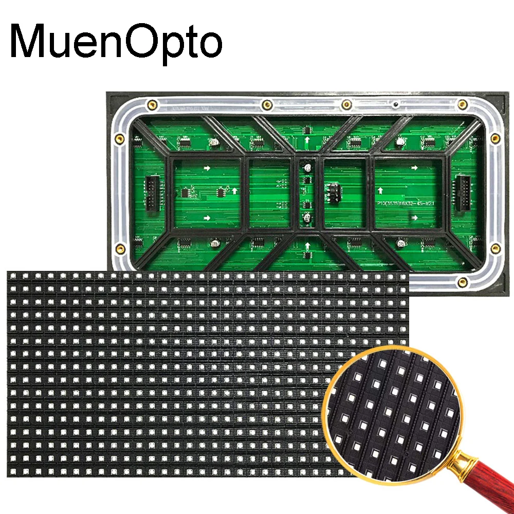 P10 Zewnętrzny moduł 32*16 Pełnokolorowy wyświetlacz LED SMD3535 320x160mm 4S Najniższa cena