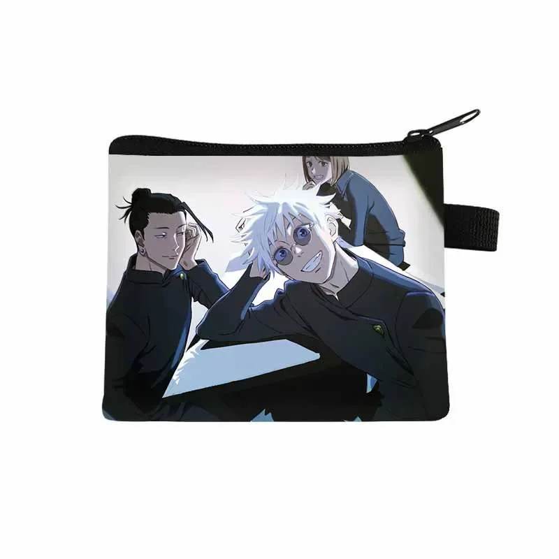 Kawaii Anime Jujutsu Kaisen Portemonnee Gojo Yuji Korte Portefeuilles Portemonnee Hoge Kwaliteit PU Leer Grote Capaciteit Kaart Pack Verjaardagscadeau