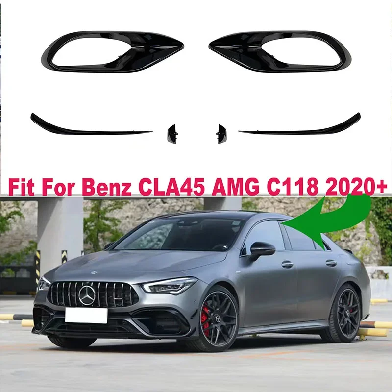 

Applicable to Mercedes-Benz CLA45 AMG C118 2020 + Front Bumper Front Air Knife Air Outlet Air Force Kit Air Knife Modification