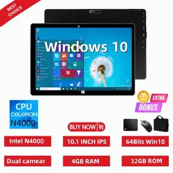 Big Sales Max111 10.1 INCH Intel N4000 CPU 64Bit Windows 10 Tablets 4GBDDR-RAM 32GB ROM USB 3.0 1280 x 800IPS HD-MI