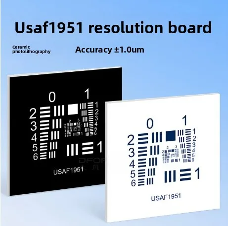 USAF-1951 Aluminum Substrate Ceramic Lithography Resolution Test Target Non-Reflective Standard Reflective Chart