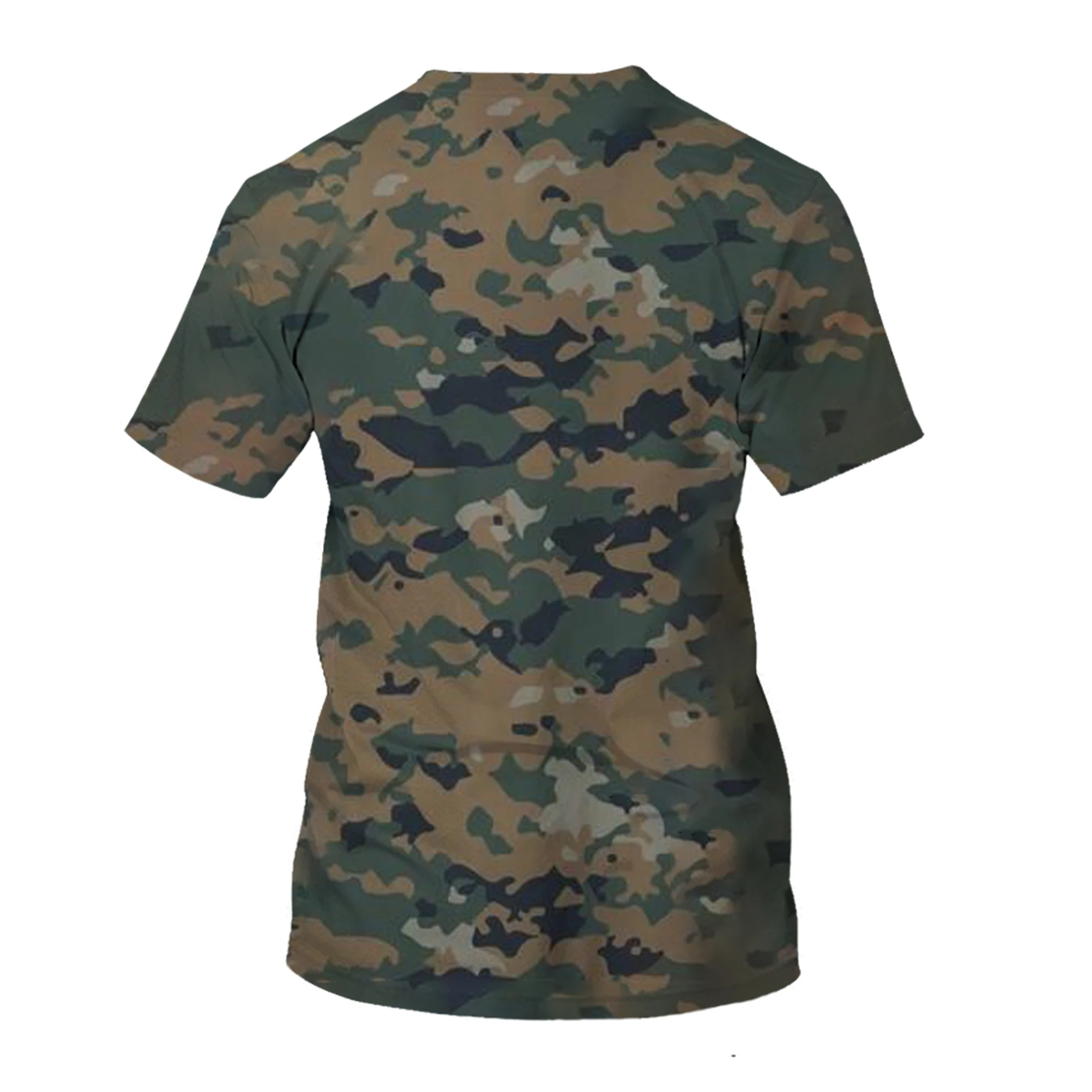 Gray Camouflage T-shirt Men Camo Tshirt Printed Ink T-shirts 3d Military Tshirts Casual Gothic  Clothes Short Sleeve