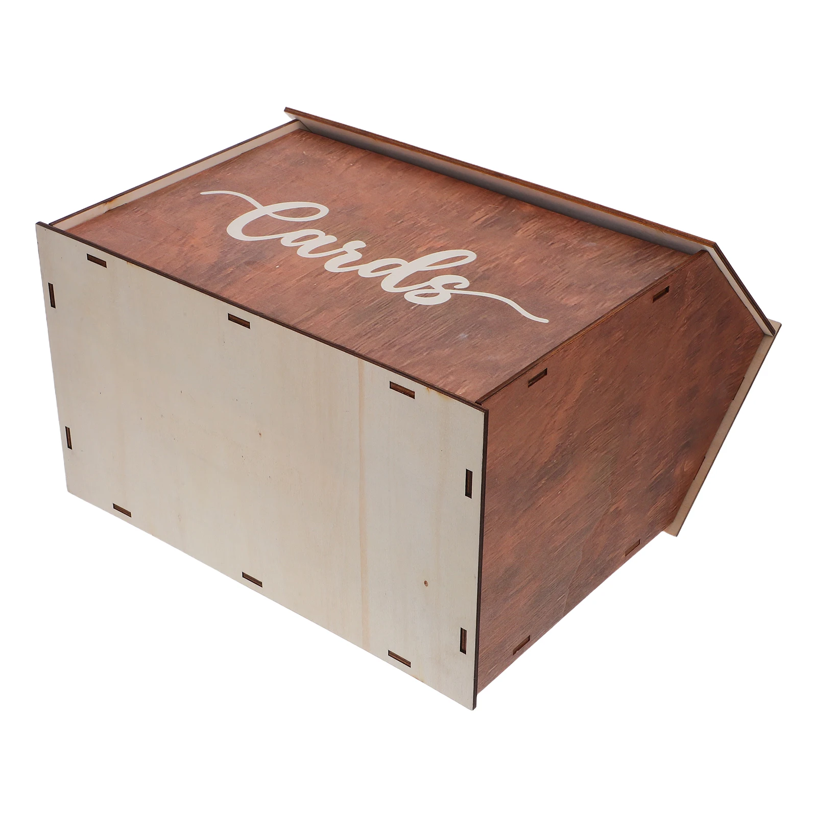 

Wedding Card Box Rustic Wood Large Capacity Storage Slot DIY Keepsake for Reception Birthday Graduation Party Card Box Large
