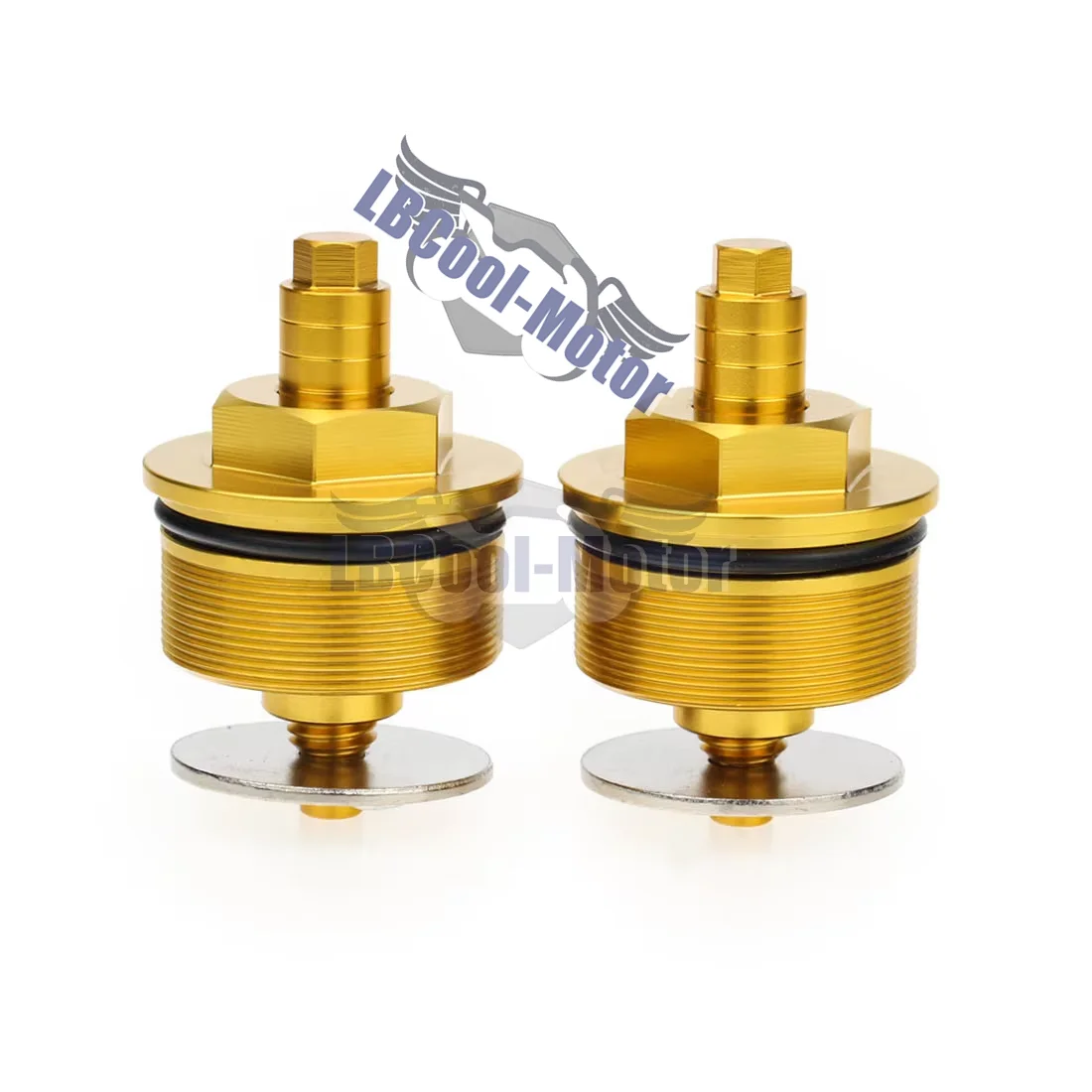 Gold Preload Fork Tube Bolt Cover Cap For Yamaha FZ6 XJ6 XSR700 2016-2017 XVS1100 2005-2009 XVS1300 2007-2016 XVS650 2004-2016