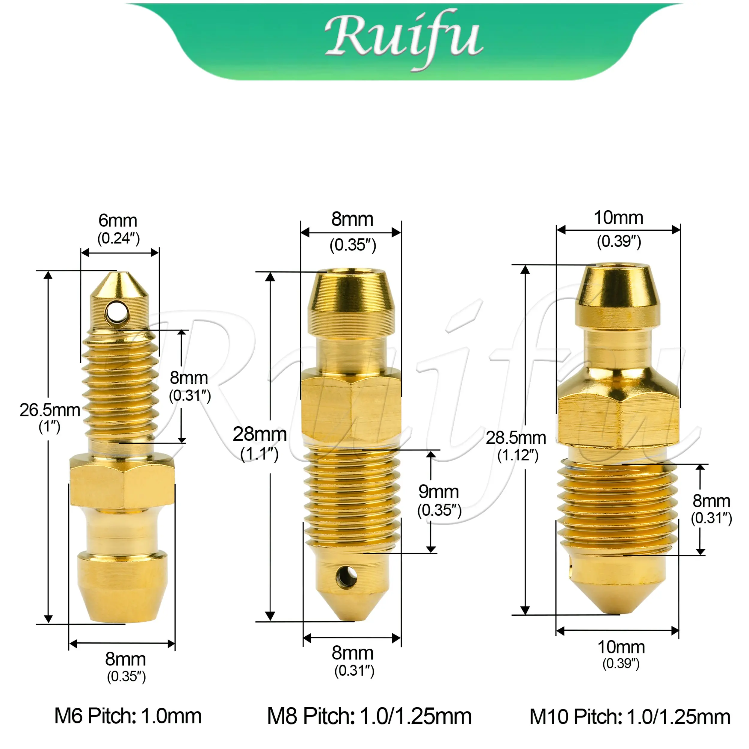 Titanium Bolt Bleed Nipple M6 M8 M10  Spacing Motorcycle Caliper Oil Drain Bleed Screw Oil Drain Screw