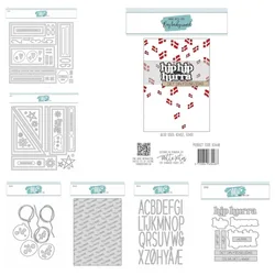 Alphabet Gears 2025 Flag background Balloons Metal Cutting Dies Silicone Stamps Scrapbooking Stencil Photo Album Card DIY Paper