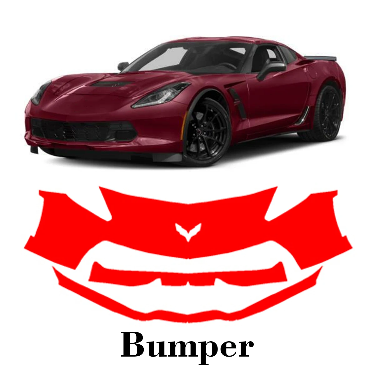

Car Precut Paint Protection Film Front Bumper Anti-scratch Exterior TPU PPF For Chevrolet Corvette Grand Sport 2017-2019