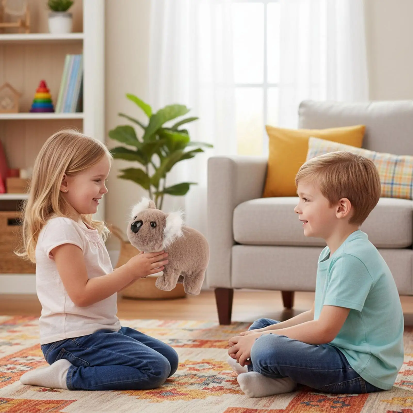 Electric Plush Koala Soothing Companion Walking Hopping Electric Plush Koala For Children Boys Preschoolers Teens Living Room