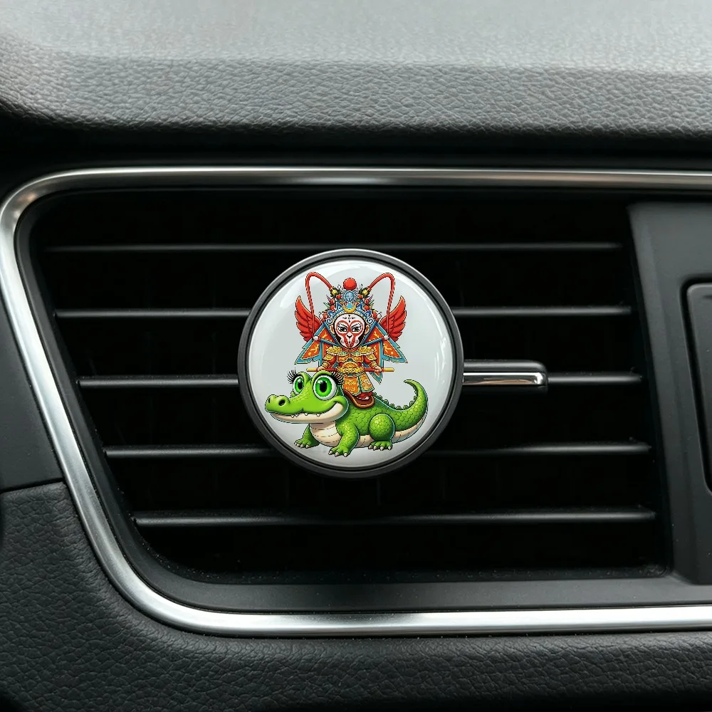 Funny Chinese Style Peking Opera Car Air Vent Clip Ornament Creative Auto Interior Decoration Exquisite Gift for Boyfriend Dad
