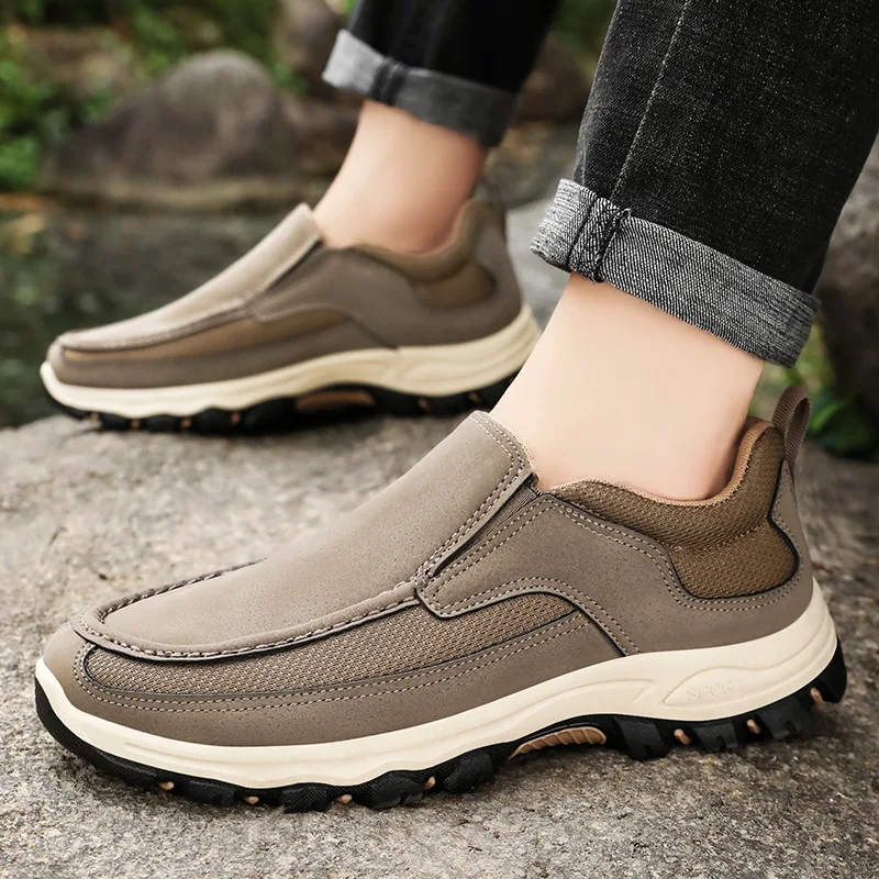 

Men's shoes, casual single shoes, one-legged lazy shoes, breathable mesh shoes, soft-soled outdoor sports shoes