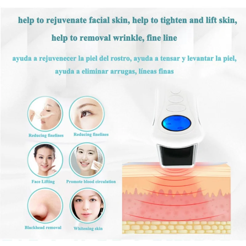 Home Use Skin tightening face lifting microcurrent galvanic facial machine beauty device