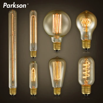 レトロエジソン電球 E27 220V 40 ワットアンプル調光可能なヴィンテージ電球エジソンランプ白熱電球家の装飾フィラメント電球