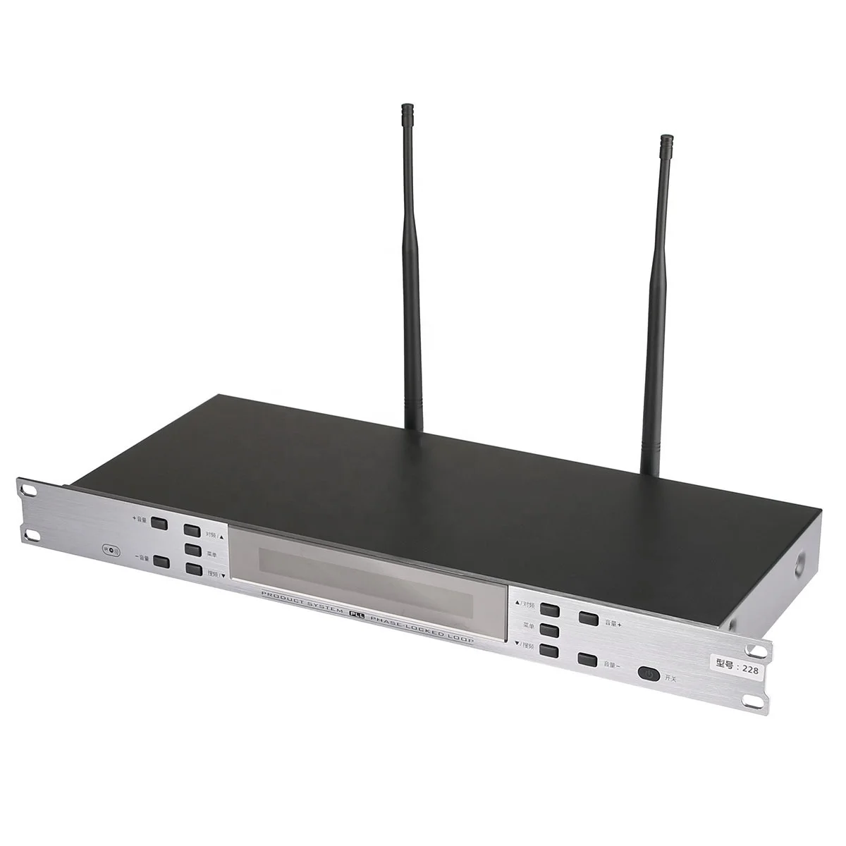 ไมโครโฟนคาราโอเกะไร้สายแบบพกพา2ช่องไมโครโฟน UHF แบบไดนามิกสำหรับ228-U1มืออาชีพ