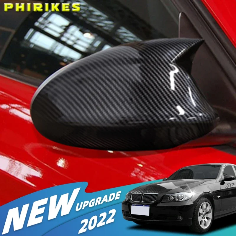 

1 пара накладок на зеркала заднего вида для BMW E90 E91 325I 328I 330I седан 2005-2008, глянцевые черные чехлы на боковые зеркала