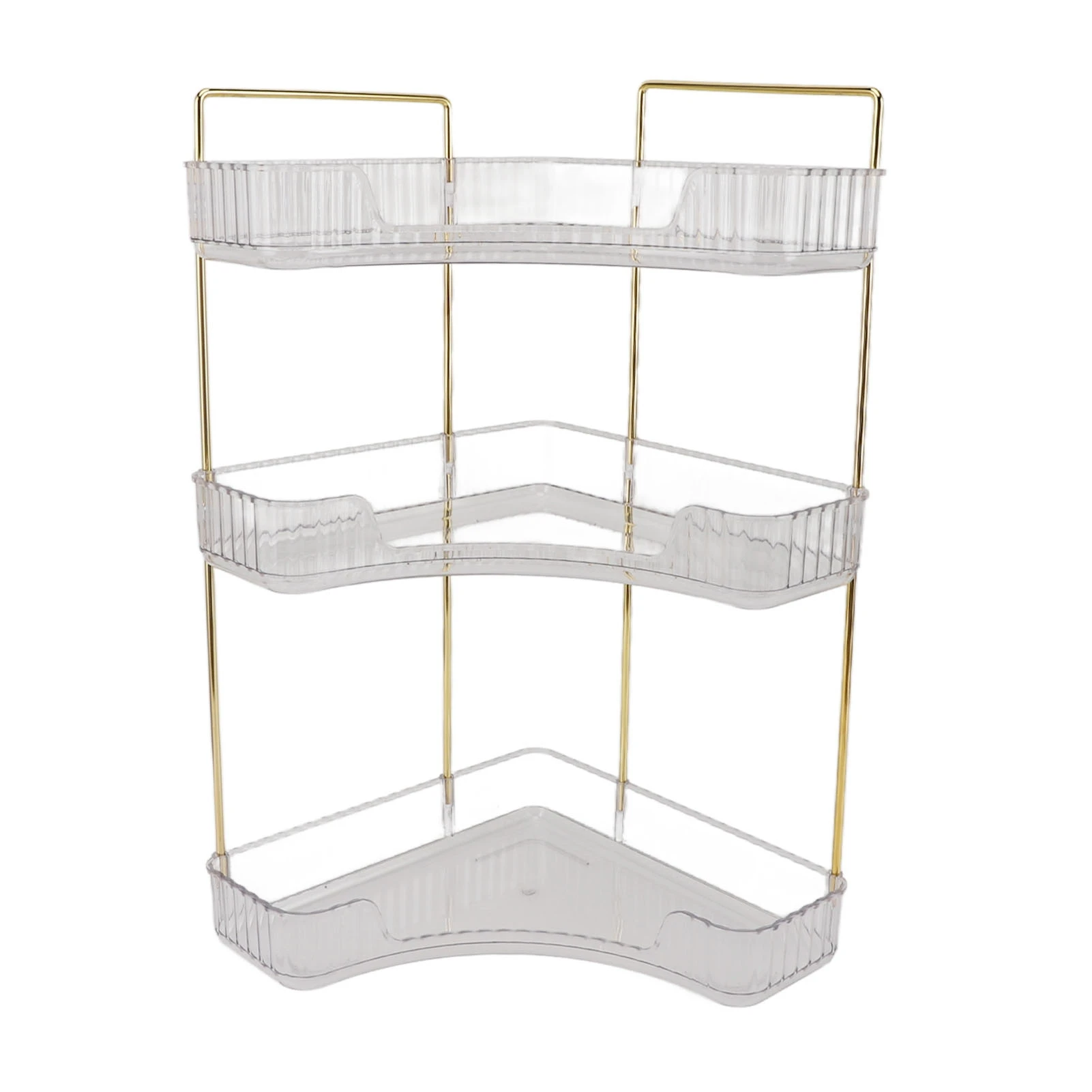 

3 Tier Makeup Shelf Organizer Easy Access Aesthetic Corner Bathroom Countertop Organizer for Cosmetics Skincare