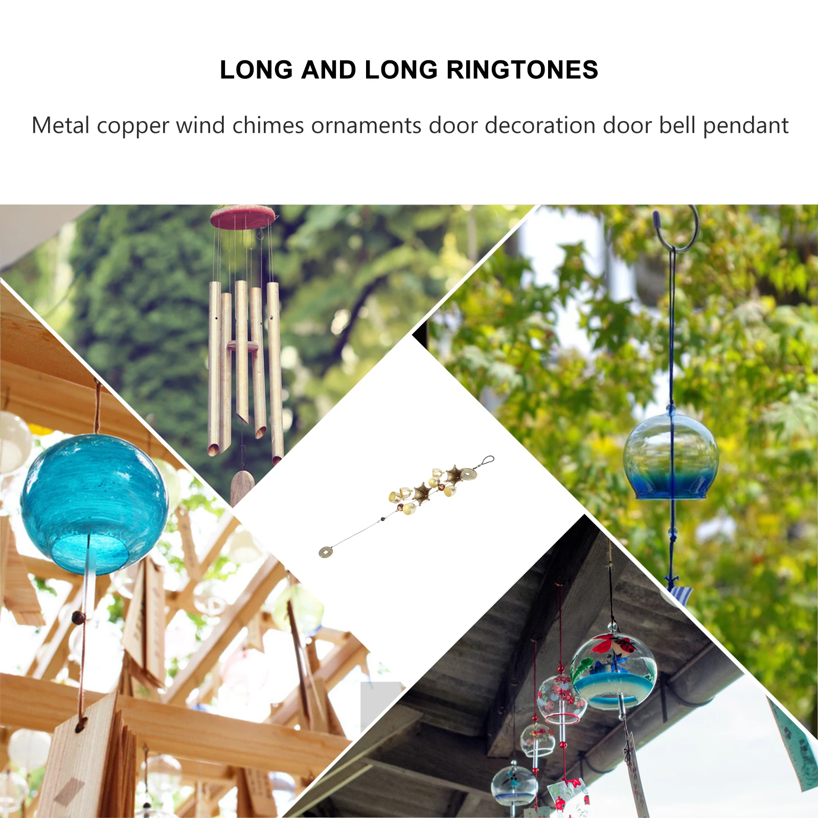 Copper Wind Chime Decoration Vintage Style Beautiful Hanging Garden Chinese Boutique Metal Indoor Bell Styled