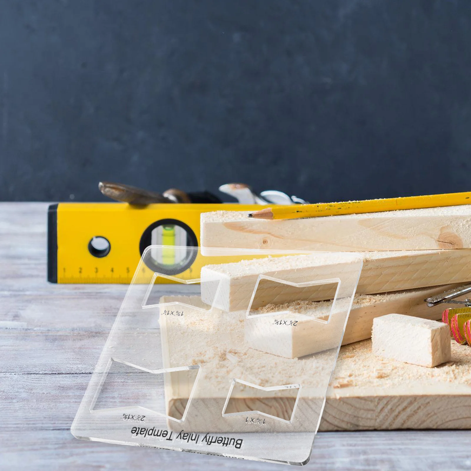 

Butterfly Inlay Template Woodworking Tools Acrylic Router Jig Sturdy Multifunctional For Home Improvement Accurate Scribing