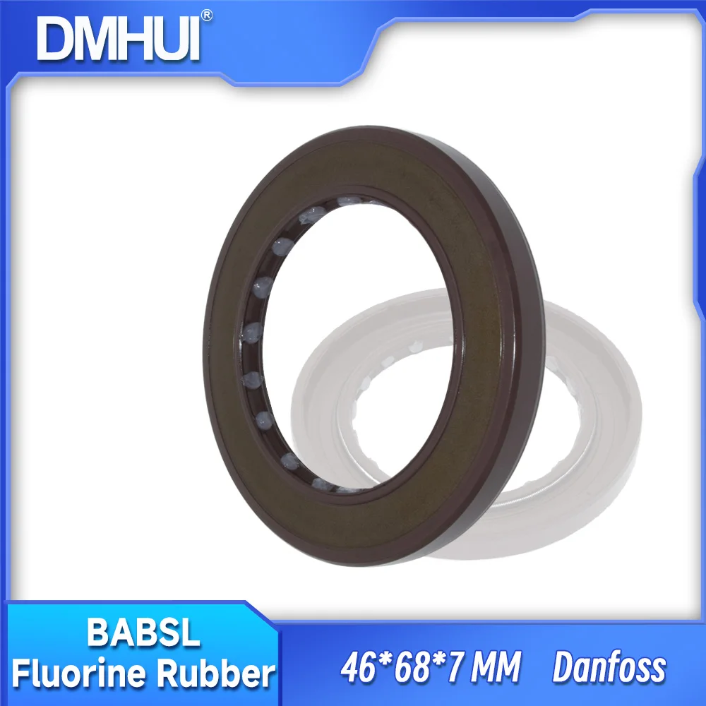 

DMHUI Rotary Shaft BABSL Type Skeleton Oil Seal 46x68x7mm Hydraulic Pump Motor FKM Sealing Ring for Danfoss H1P-100 Pumps