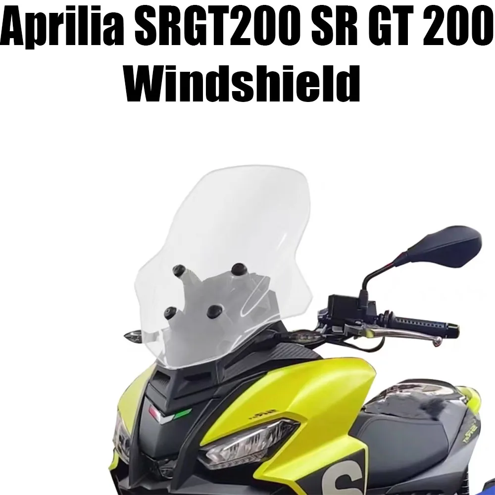 For Aprilia SRGT200 SR GT 200 Motorcycle Modified Windshield Heightened Windshield Front Windshield Thickened Glass