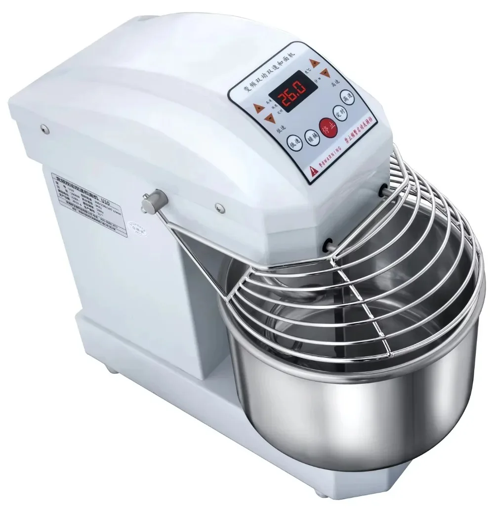 

Maxbaker 3kg 10L Manual Spiral Dough Mixer Commercial Dough Kneader with Cooling System for Bakery 1 Year Warranty