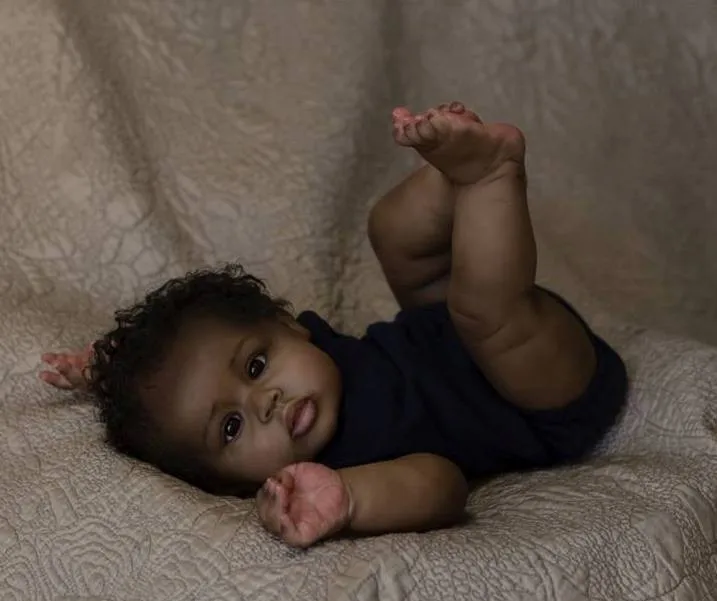 

NPK Gannett New 20inch Reborn DoLL kIT Unfinished Unpainted Blank Doll Kit Fresh Color Soft Vinyl with Cloth Body and Eyes