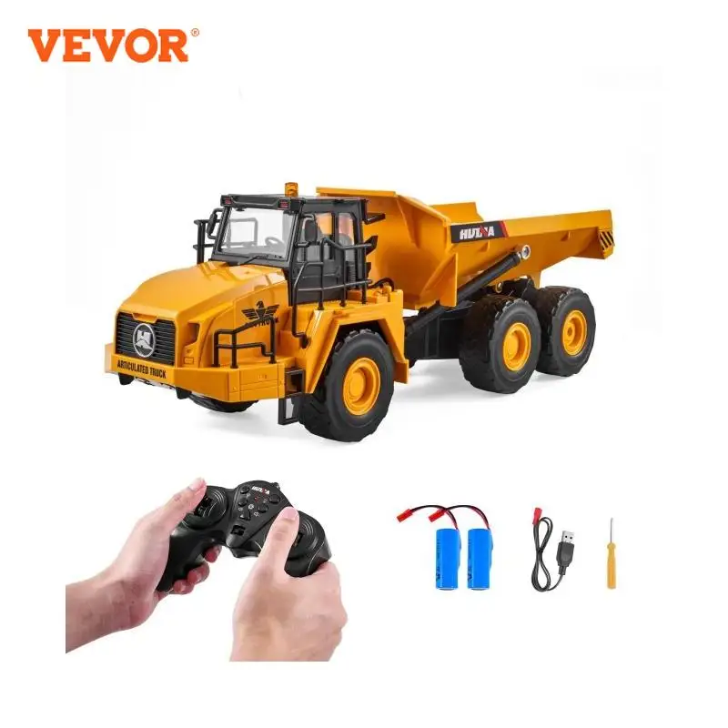 VEVOR RC Dump Truck Remote Control Car Children Toys 11-Channel Electric Excavator Bulldozer for Kids Toddlers Birthday Gift