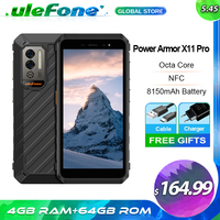 Ulefone Power Armor X11 Pro Rugged Phone 8150 mAh 64GB ROM Waterproof Smartphone NFC 2.4G/5G WiFi Mobile Phones Global Version