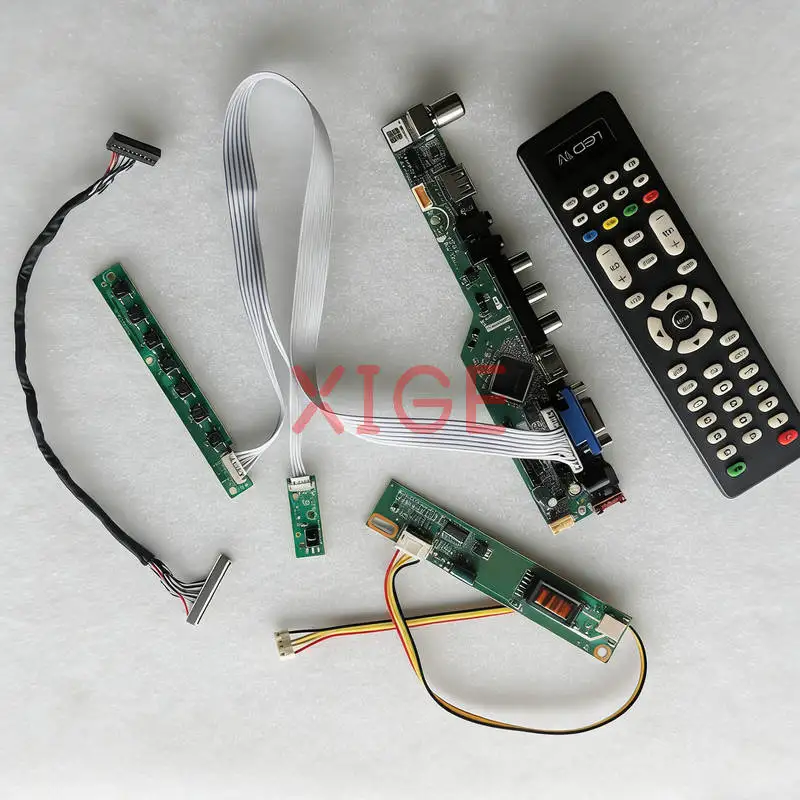 

Плата контроллера привода экрана подходит для N154Z1 LP154WE2 B154SW01 LP154W02 USB + AV + VGA + HDMI 30-контактный LVDS 1CCFL 1680*1050 1680x1050 комплект DIY