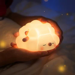 Sheep Led Night Light Cartoon Cute Gifts Nightlight Bedroom Decoration Desk Table Lamp Kid Birthday Nursery Rechargeable Lantern