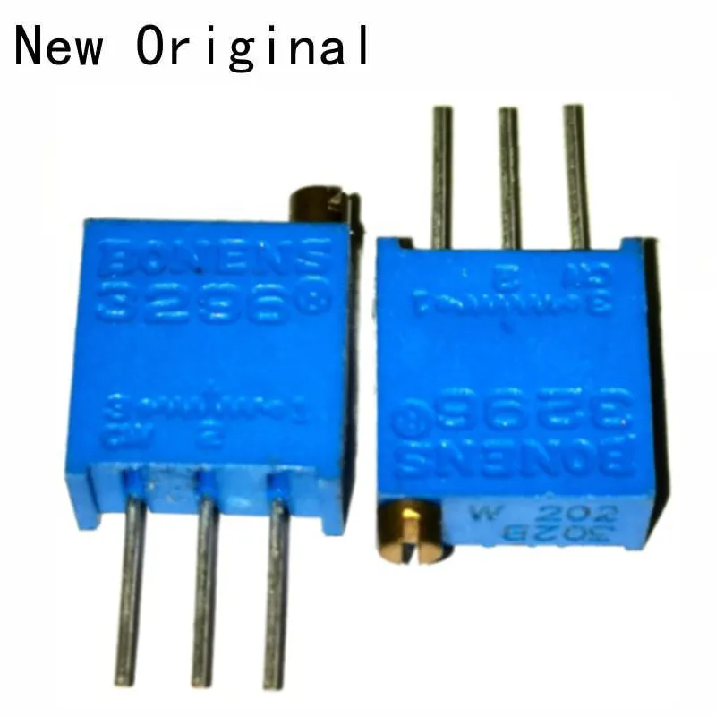 

5PCS 3296W-1-202LF Trimmer Cermet 0.5W 2000ohm 10%+/-Tol -100 100ppm/Cel 25 Turn(s) 3819 3/8 INCH SQUARE 3 PINS ROHS