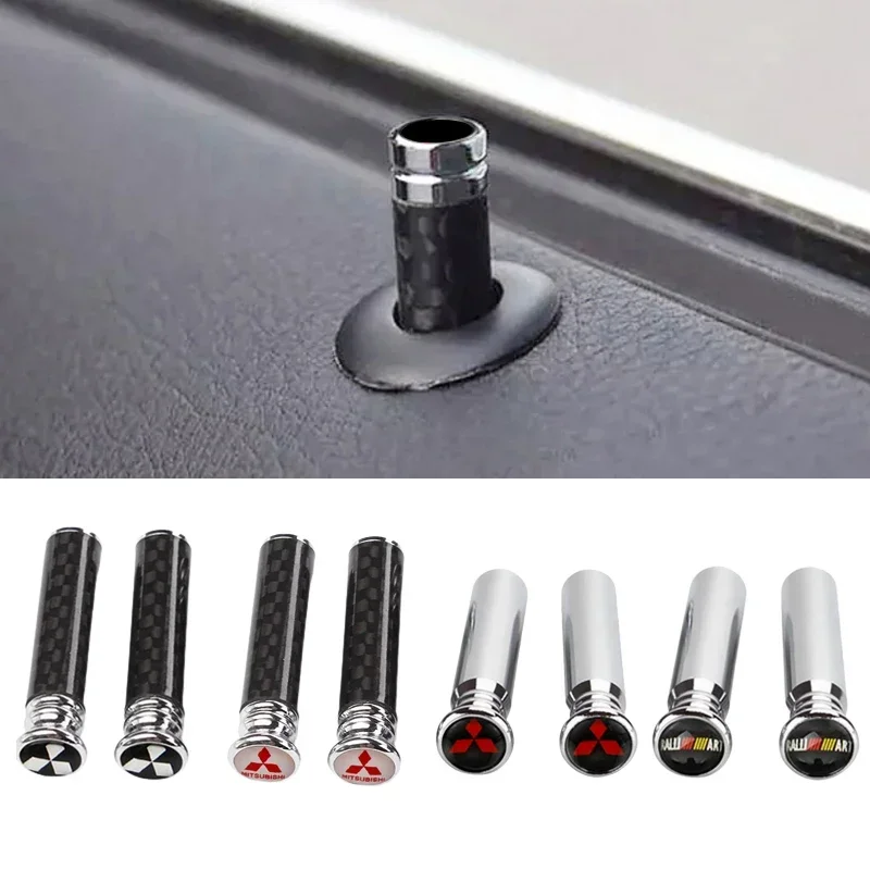 

Carbon Fiber Car Door Pin Lock Knob Cover Accessories for Mitsubishi Ralliart Lancer 9 10 ASX L200 Colt Pajero Outlander Eclipse