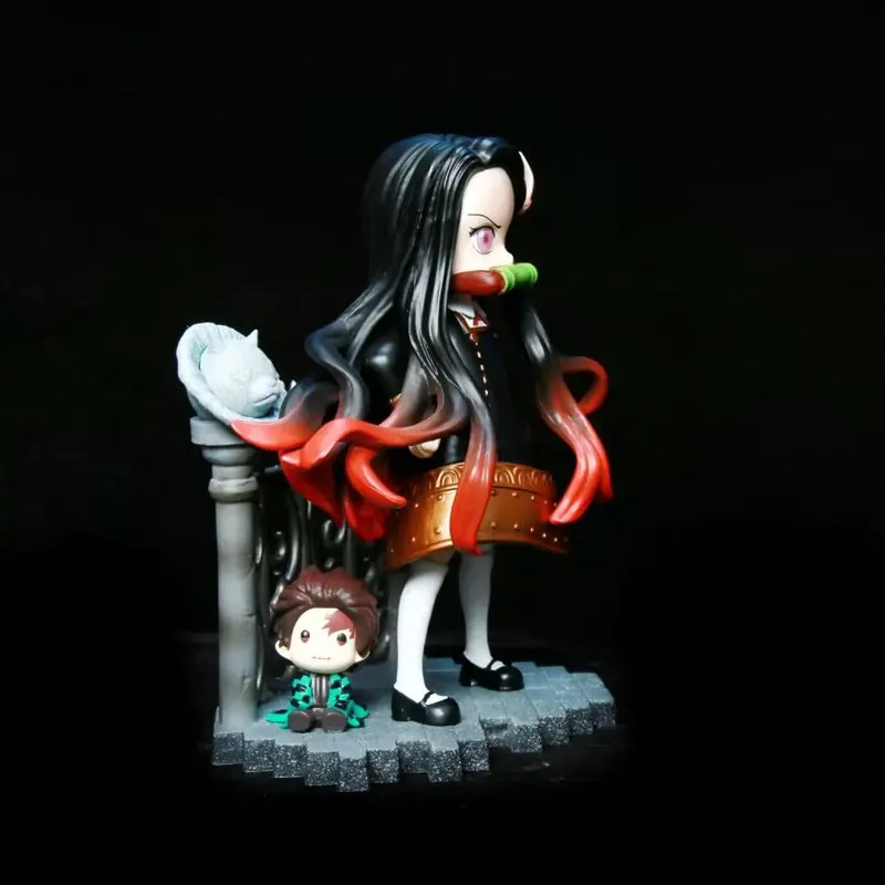 Mini Zi Demon Slayer Nezuko Cos Spy X Family Anya Anime Action Figure Pvc Collectible Boxed Statue Desktop Ornament Home Decor - view 2