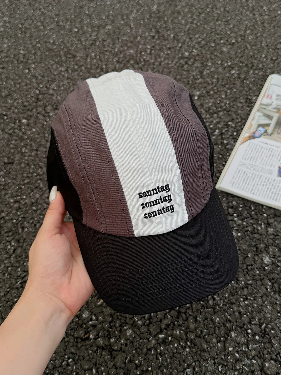 

New era cap Leisure time Intermediate color Stripe Adjustable Sun Running Hat Flat Caps Fashion Women's Caps for Men Ball Camp