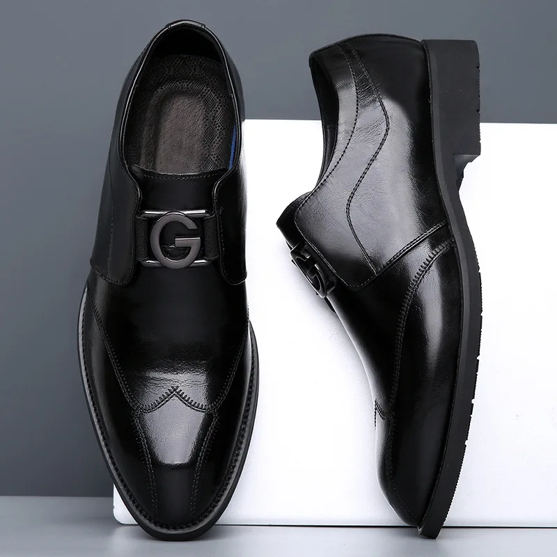 Chaussures d'affaires en cuir pour hommes, chaussures de luxe décontractées, mode de créateur, printemps, automne, nouveau