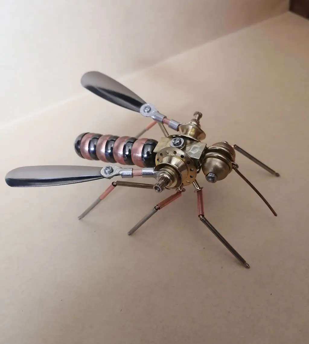 DIY 3D Punk Wind Mechanical แมลงโลหะเต็มรูปแบบยุงรูป Bionic Scout Mecha แมลงน่ากลัวจาก Cybertron - ผลิตภัณฑ์สําเร็จรูป