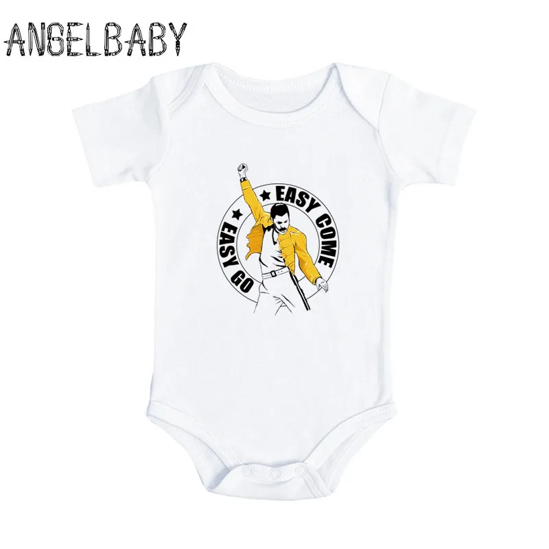 Barboteuse imprimée pour nouveau-né, combinaison pour bébé, Freddie Mercury The Queen Rock Band, vêtements d'été pour garçons et filles