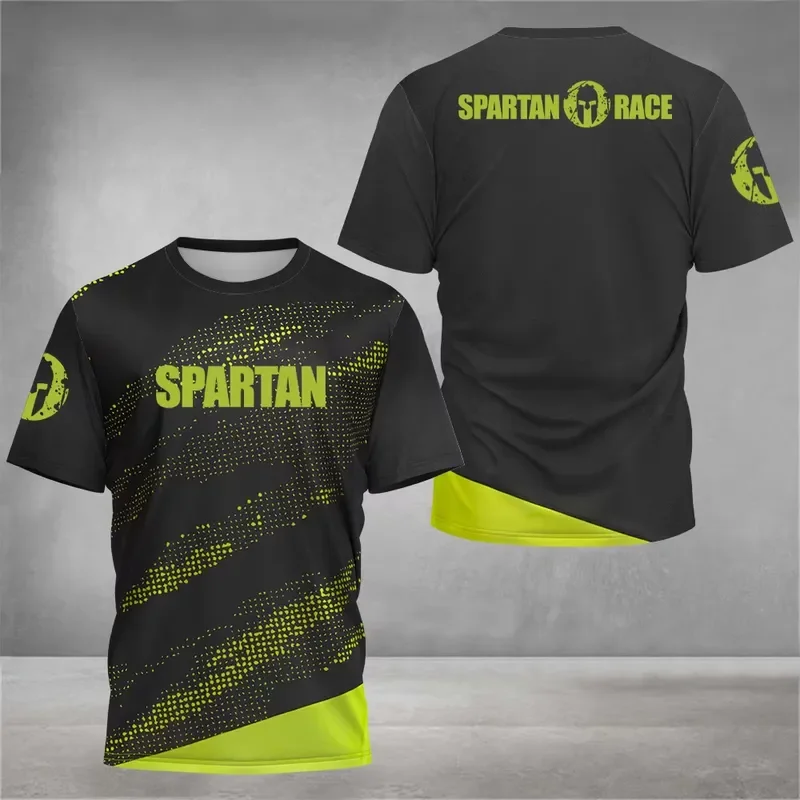 3D Printed Casual T Shirt 2026 Fluorescent Green Spartan Style Workout Tee Men Women Unisex Fitness Graphic Streetwear Summer