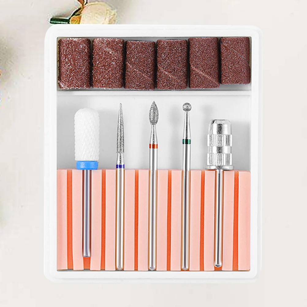 

1Set Nail Drill Bits Tungsten Steel Sturdy Cuticle Drill Head Manicure Polishing Grinding Tool for Home Salon Purple