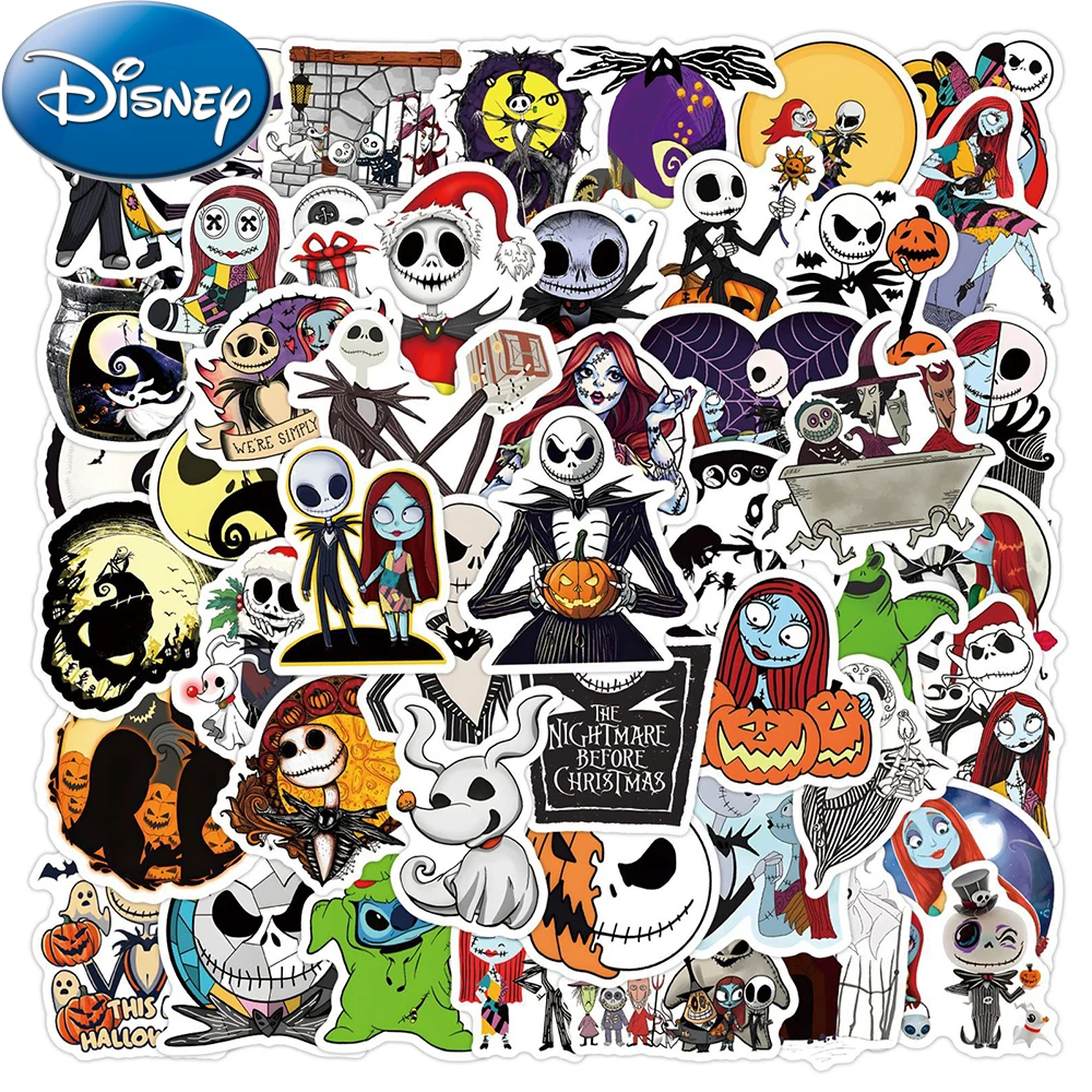 

10/30/60pcs Disney Anime Movie The Nightmare Before Christmas Stickers Halloween Horror Graffiti Decals for Notebook Phone Diary