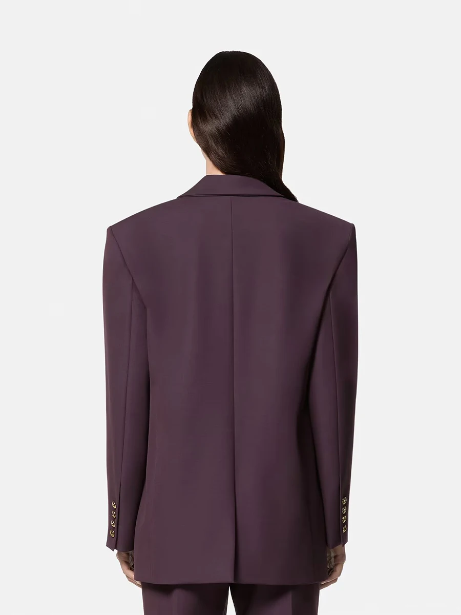 TWOTWINSTYLE Solid Spliced Belt Loose Blazers For Women Lapel Long Sleeve Temperament Patchwork Poctets Coats Female Fashion New